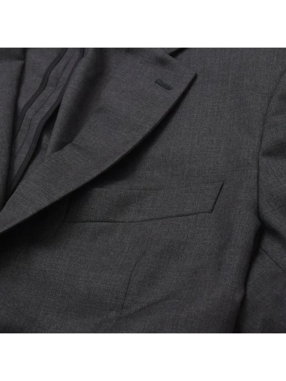 Hermes Set Suit Jacket Trousers Pants Gray Single Breasted
